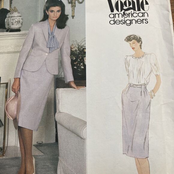 Vintage VOGUE sewing pattern 2696 Skirt Suit sz 10 American Design Joseph Picone - Picture 3 of 8